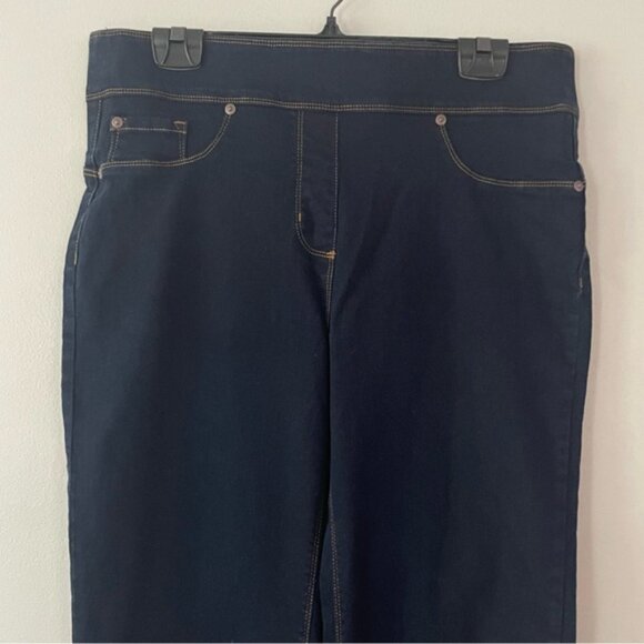 New Bellina Dark Wash Blue Straight Leg Stretch Jeans Size Large bin 4J - Picture 3 of 5